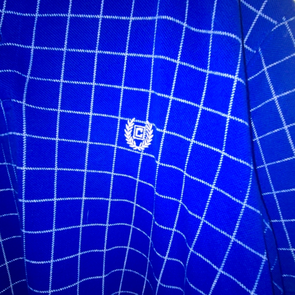 Retro CHAPS Ralph Lawrence large blue polo